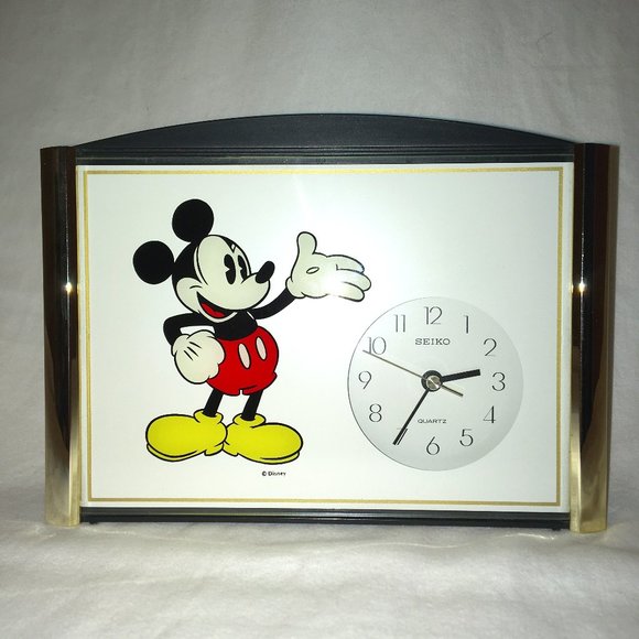 Seiko Mickey Mouse Desk/Shelf/Mantle Clock - Picture 1 of 5